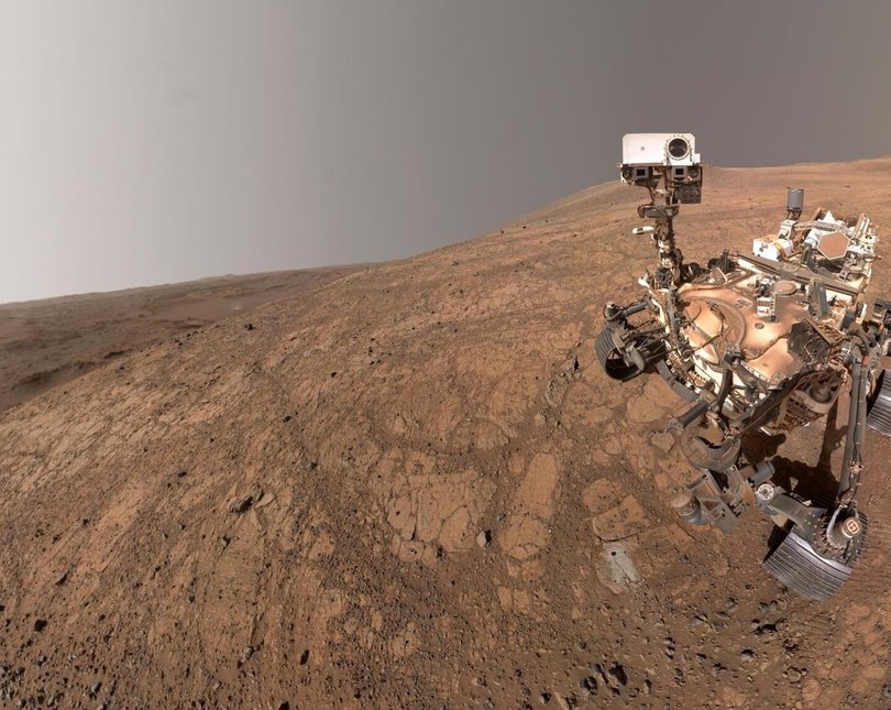 Rover on mars landscape