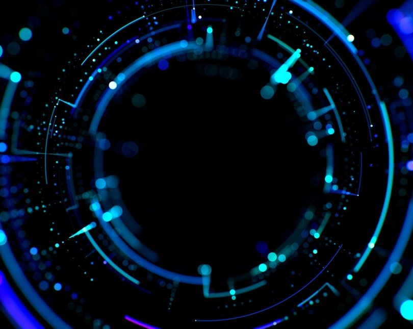 Futuristic digital tunnel