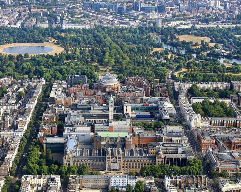 Aerial view of South Kensington