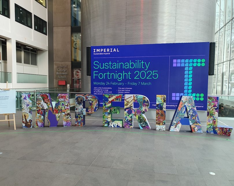 Photo of large painted letters spelling out 'Imperial