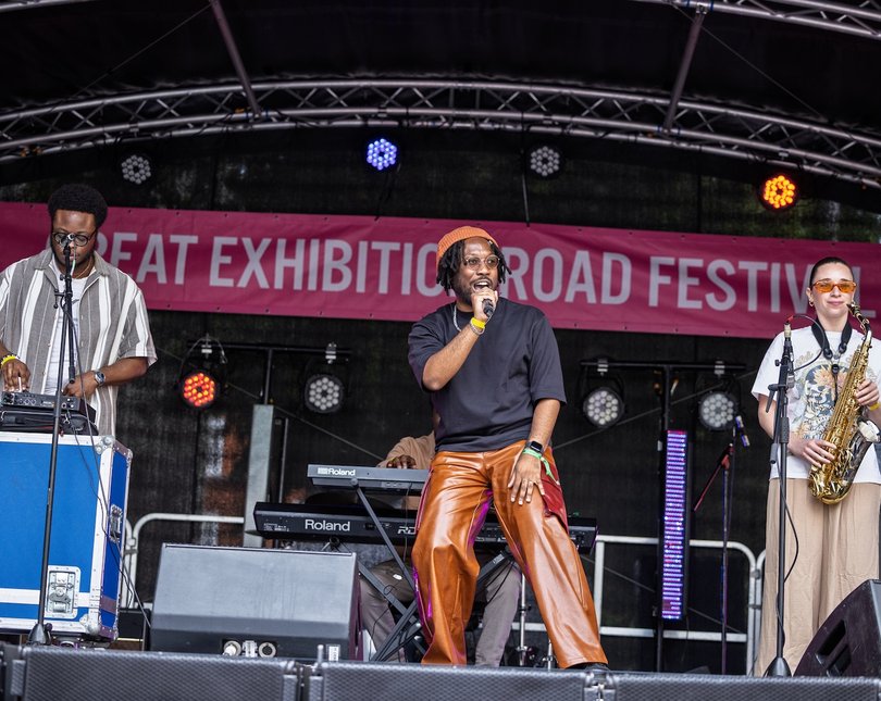 Musicians performing on the Main Stage