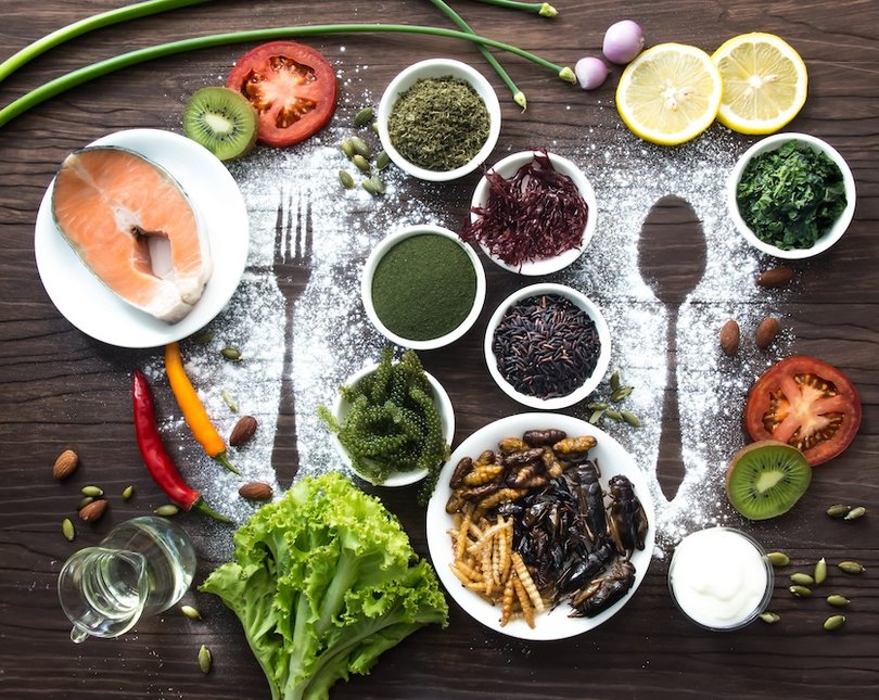 Table with a range of different types of foods