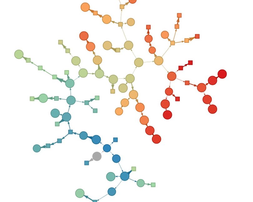 Illustration of colourful cells on a white background