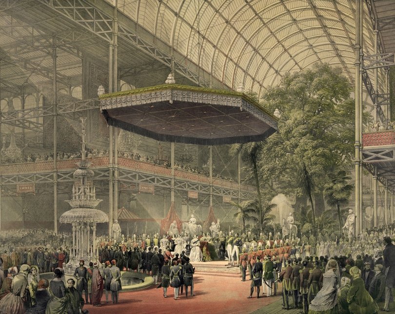 Drawing of attendees at the Great Exhibition of 1851