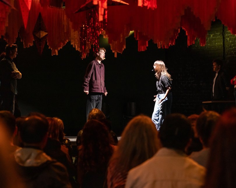 Stand up comedians performing at the Science Cabaret