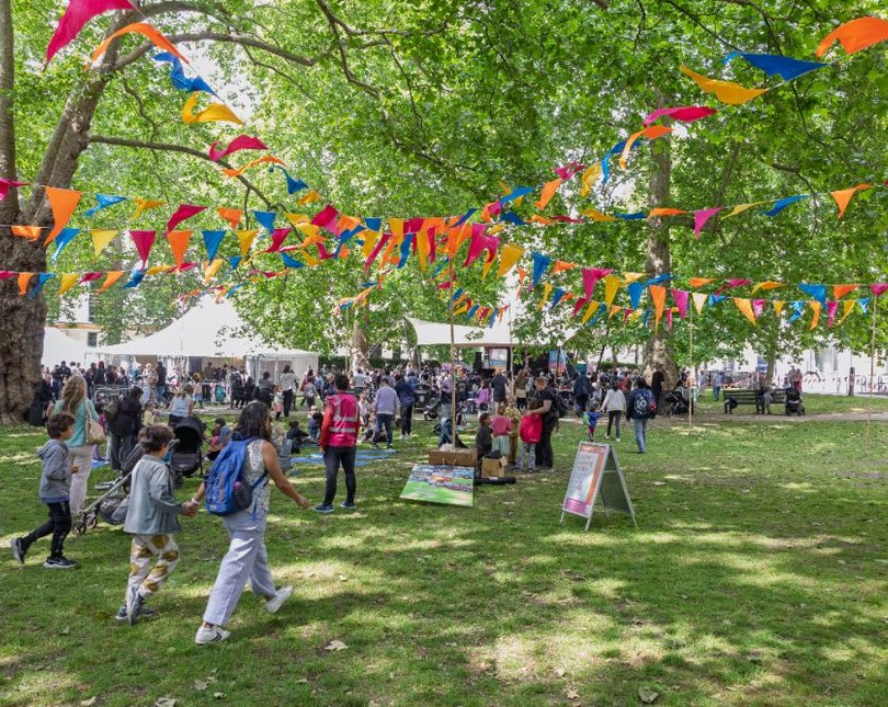 Children taking part in activity in Prince's Gardens
